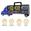 Toy Truck Transport Carrier Includes 6 Friction Powered Fast Racing