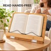 28 x 20 cm Adjustable Bamboo Book Stand with Page