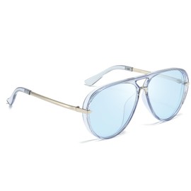 LVIOE Oversized Aviator Sunglasses for Women Men Trendy Shield Sun Glasses UV400 Protection Square Frame