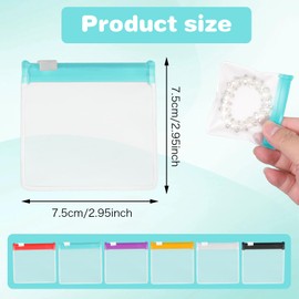 Pack of 12 Pill Bags, Transparent Plastic Pill Bags, Reusable Pill Storage Bags, Multicoloured Pill Bags with Zip for Organisation