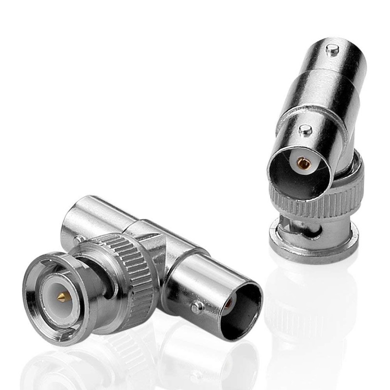 BNC T Adapter Coaxial Splitter Video Connection Pack of 10