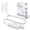 Saker Outlet Concealer Power Strip | 10ft Flat Plug Extension