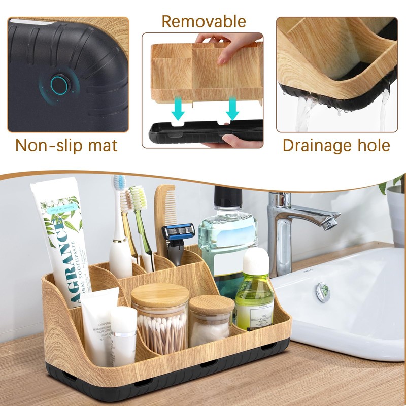 Bathroom Organizers and Storage - Detachable 7 Slots Kids Electric