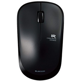 Elecom M-IR07DRSBK Wireless Mouse (Receiver Included) M Size, 3 Buttons, Silent, IR Sensor, Power Saving, Black, Set of 10
