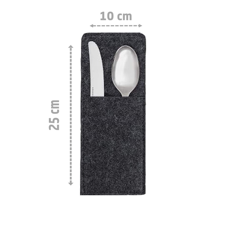 Miqio ® - Design Felt Cutlery Bags, Washable, Set of