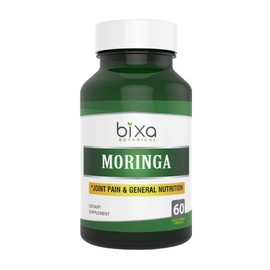 Moringa Leaf Extract |Moringa Oleifera (60 Veg capsules) (450mg) | Multi-Vitamin and Nutritional Green Superfood Supplement ǀ Helps in Joint pain and Blood Circulation ǀ Bixa Botanical
