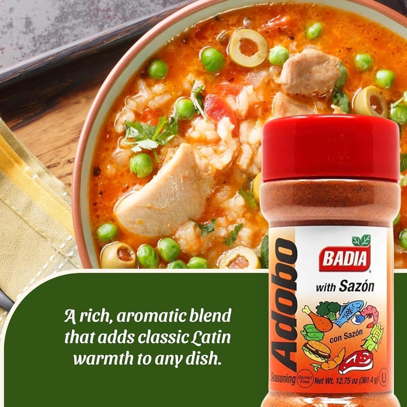 Badia Adobo with Sazon (Adobo con Sazon) All Purpose Seasoning,