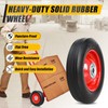 MZREXN 6" x 1.5" Flat Free Solid Rubber Tire and