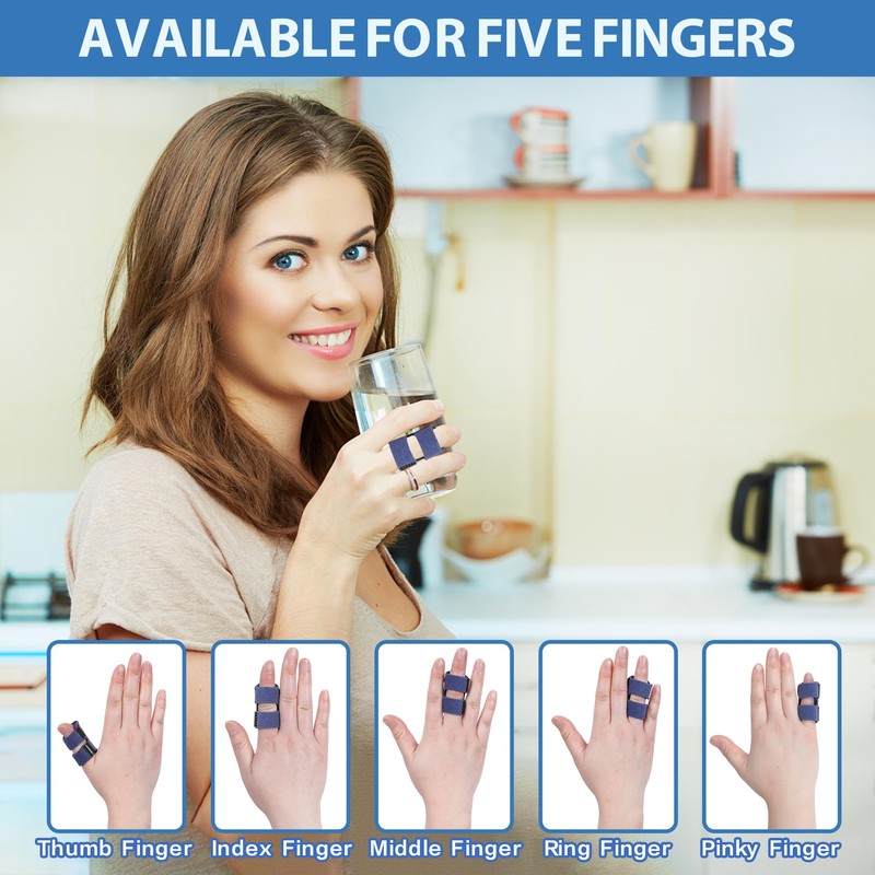 Andecoco 2 PCS Breathable Trigger Finger Splint, Adjustable Finger Brace,
