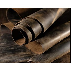 The Tannery Finished Full Grain Cow Genuine Leather Hides Crafts | Home Decor Leather Crafts Tooling Sewing Hobby Workshop Crafting Leather Hides Dark Brown 12x12