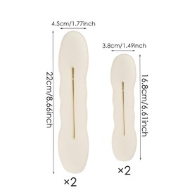 Pack of 4 Women's Hair Bun Maker, Bun Maker, Magic Hair Bun Maker, Hair Bun Maker Sponge Clips, Doughnut Bun Bun, Hair Updo Tools, Hair Bun Maker for Women Girls (2 Large 2 Small) (White)