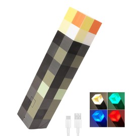 AVCXEC AVCXEC Wall Fackel Nachtlicht, 4 Farben 28cm 3D Lampe Fackel Wandlampe, USB Wiederaufladbar Nachtlampe Kinder, Hand/Wandhalterung Nachttischlampe, Kinder Spielzeug Nacht Lamp