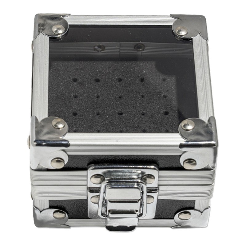 Nail Drill Bit Holder Case 25 Holes Transparent Flip Cover
