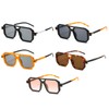 LJCZKA Retro 70s Square Flat Pilot Sunglasses for Women Men