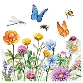 Serviettes Colourful Flower Meadow Pack of 20