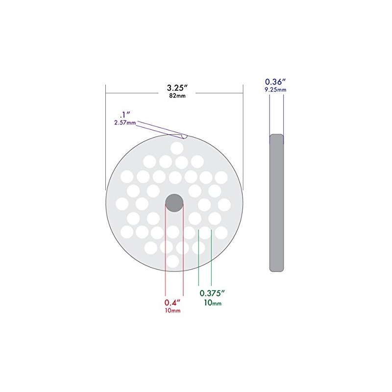 The Sausage Maker TSM #22 Stainless Steel Meat Grinder Plate