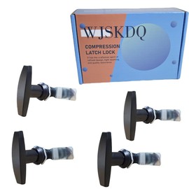 WJSKDQ T Handle Lock Cam Lock Swing Knob for Drawer Cabinet Door Electrical Panel Door Latches keyless Locking Device 4pca/6pcs (BIack -4pcs)