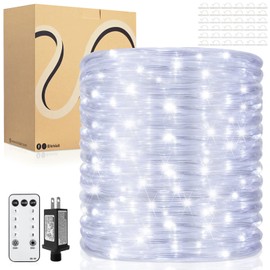 Krislait 118 FT 480 LED Rope Lights for Outside, 0.45IN Dia. Rope Light Plug in Waterproof Outdoor String Lights for Garden, Tree, RV, Patio, Holiday Decoration, Party (Cool White)