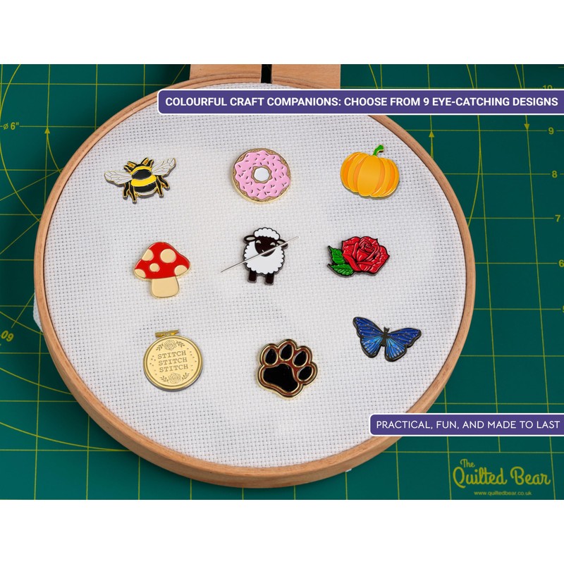 The Quilted Bear Needle Minders - Magnetic Enamel Needle Keeper