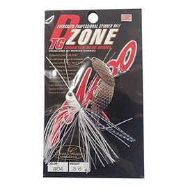 EVERGREEN #04 Spinnerbait, D-Zone TG, Double Willow Leaf, 3/8 oz, Super White