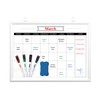 DumanAsen Calendar Whiteboard, 12" x 16" Wood Frame Magnetic Monthly