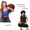 Y2KFASHN - Cinturón clásico para mujer, Marrón, AdjusMesa