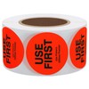 Hybsk Fluorescence USE First Stickers Restaurant Food Service FIFO Label