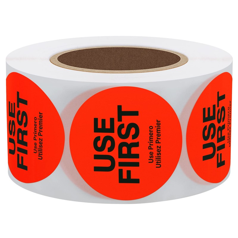 Hybsk Fluorescence USE First Stickers Restaurant Food Service FIFO Label