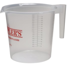 GEMPLER’S 2 Quart 100% Virgin Polypropylene High Density Pitcher - High Durability and Chemical Resistance Large Measuring Cup in Ounce/Milliliter + Wide Tapered Pouring Spout & Open Handle Design