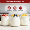 Suteck Small Yogurt Jars with Lids 6oz, 8 Pcs Reusable