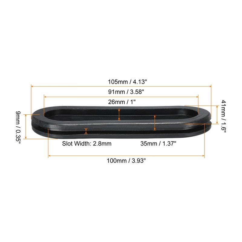 sourcing map Pack of 6 Rubber Grommets Holder Size 35