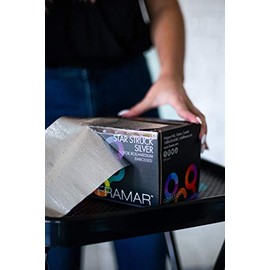 Framar Star Struck Rollo de papel de aluminio en relieve plateado, láminas para el cabello para resaltar, mediano, 320 pies