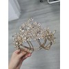 CASDRE Crystal Queen Headband Gold Rhinestone Bridal Wedding Headpiece for