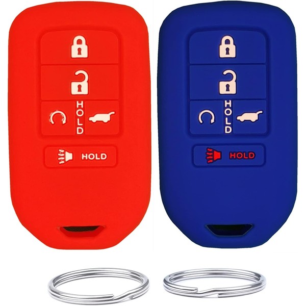 Silicone Smart Key Fob Cover Case Compatible with 2015-2021 Honda