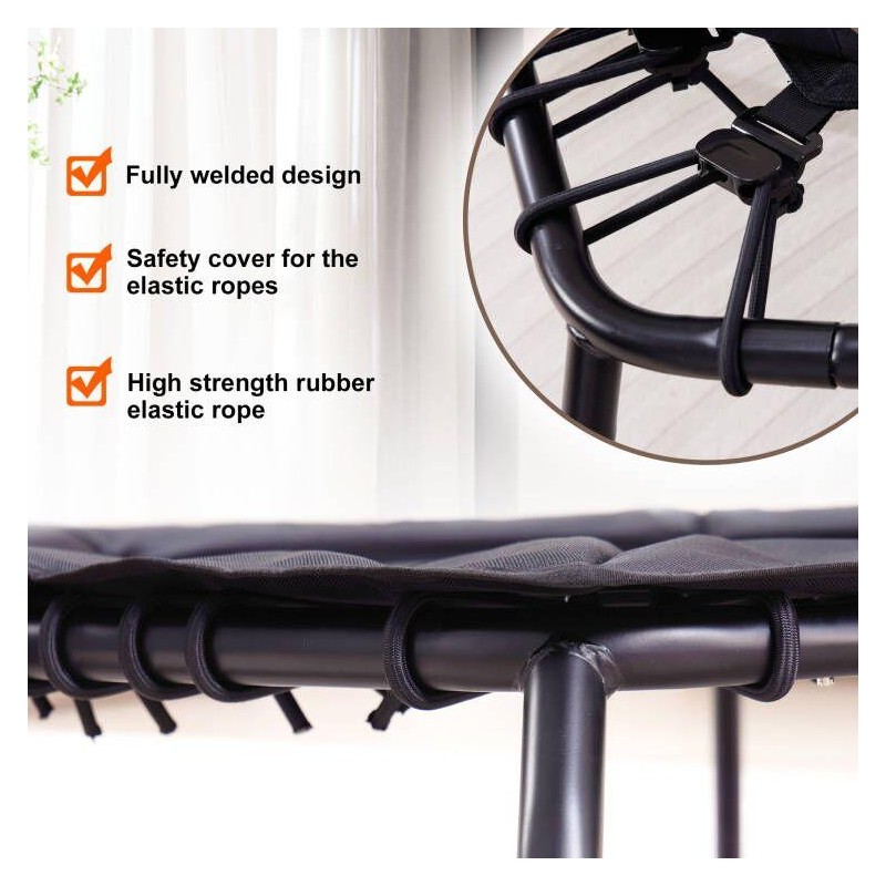 leikefitness Professional Gym Workout 50" Fitness Trampoline Cardio Trainer Exercise