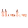 5Pcs Clothing Spikes 8x26mm Hex Rose Gold Strong Copper Punk
