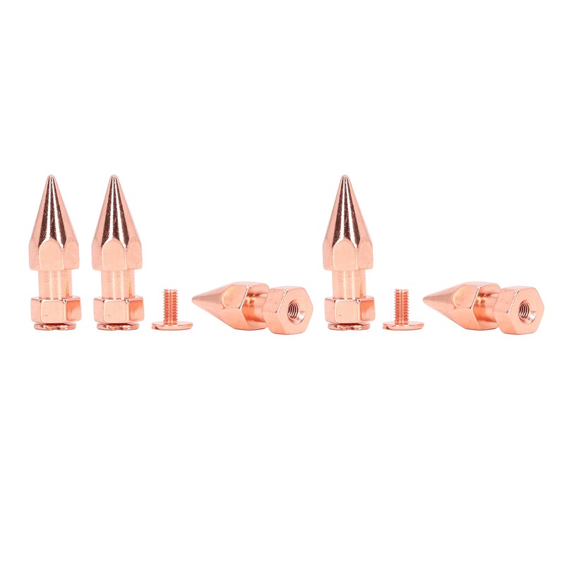5Pcs Clothing Spikes 8x26mm Hex Rose Gold Strong Copper Punk