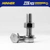 MINHER 226PCS Heavy Duty Bolts and Nuts Kit 304 Stainless