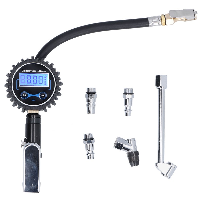 300PSI Tire Inflator Meter LCD Digital Display Inflation Pressure Gauge