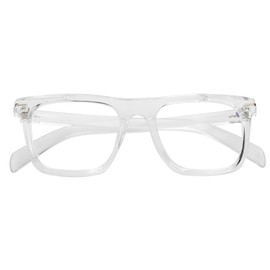 Gleyemor Blue Light Glasses for Men Women Trendy Square Frame Blue Light Blocking Lens Computer Glasses (Transparent)