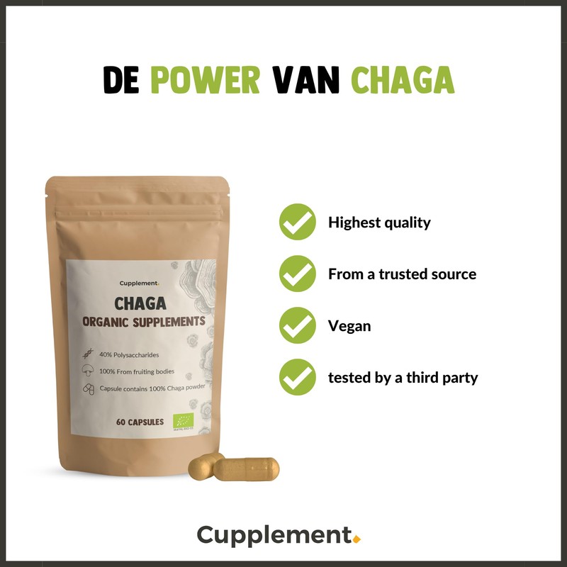 Cupplement - Chaga Capsules 60 Pieces - Organic - 500