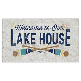 Nogrit Welcome to Our Lake House Vintage Paddle Waterproof Door Mat Outdoor Entrance 17x30 Inch Non-Slip Doormat for Lake House Front Door Porch Outdoor Indoor Decorations,Lake Lover Gifts