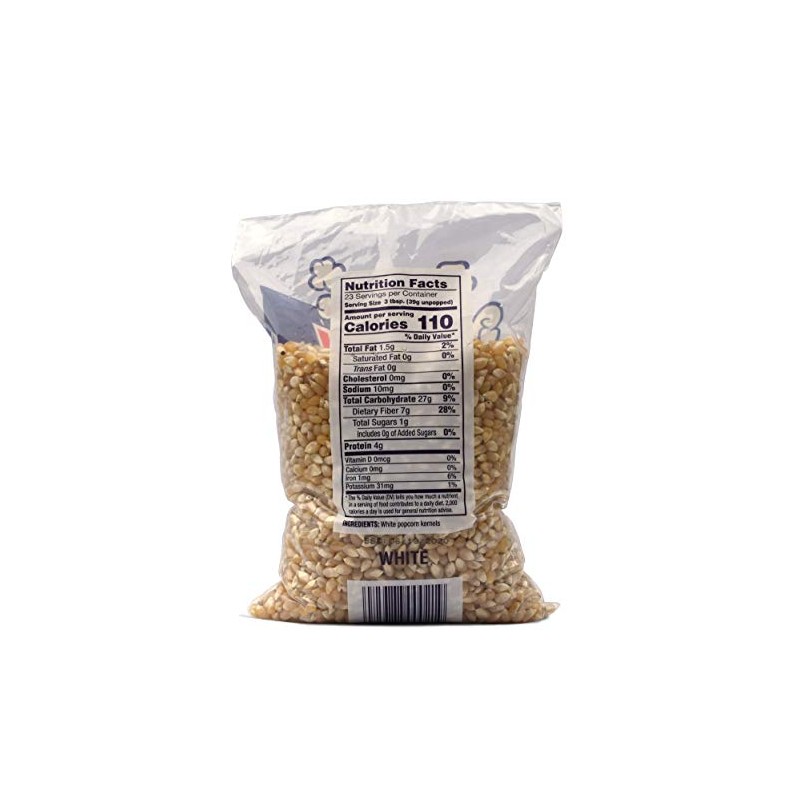 Snappy White Popcorn Kernels for Popping with Popcorn Machine, Air