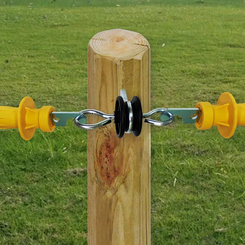 QMARK 10 Pack Electric Fence Wood Post Anchors, Wood Post