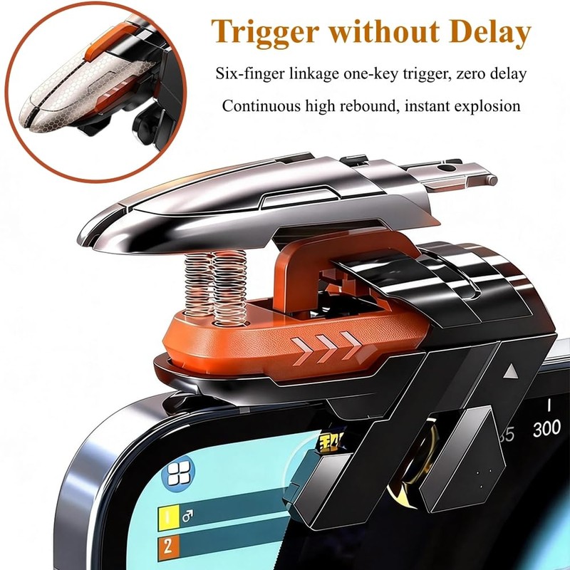 PXIRQ Mobile Phone Triggers for Gaming - 6 Finger Operation