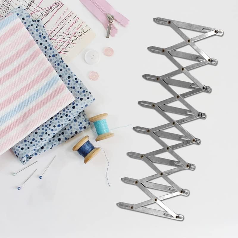 Aluminium Sewing Gauge, Expandable Sewing Tool, Aluminium Buttonhole Spacer, Equal