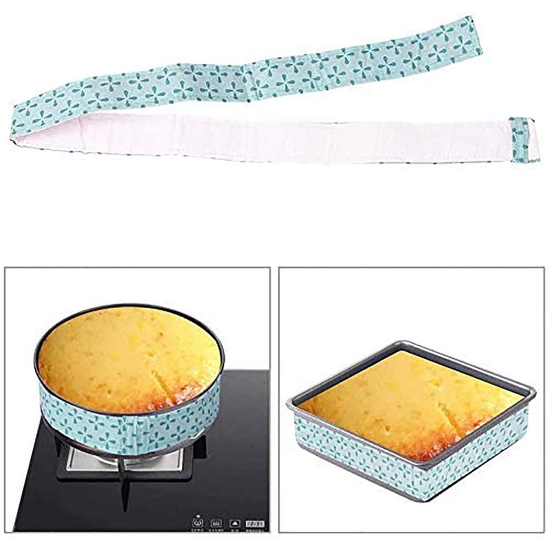 UpTuoLi Cotton Baking Pan Strips, 2-Piece Set, Red, 6-Inch, 8-Inch,