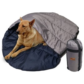 KZ Dotnz Waterproof Warm Dog Sleeping Bag with Comperssion Bag, Camping Portable Pet Sleeping Bed/Cave for Indoor Outdoor Warm Camping Hiking Backpacking