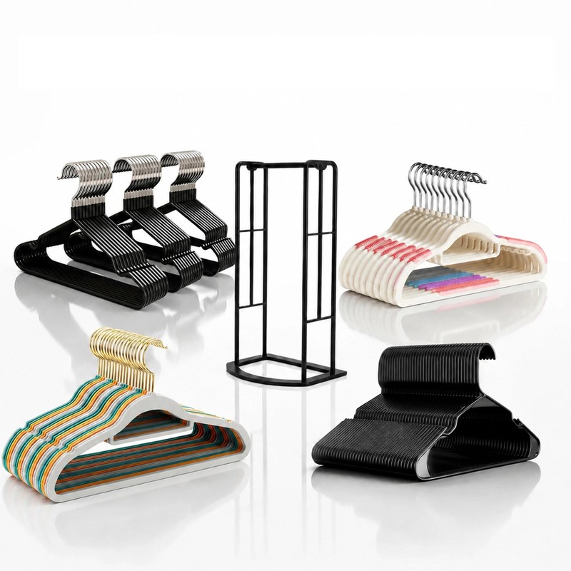 1Pack Hanger Organizer Storage Rack, Hanger Holder Organizer(White)