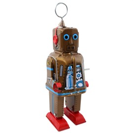 Superfreak® Tin Plate Robot Tin Toy Robot Tin + Large = 20 – 30 cm, brown